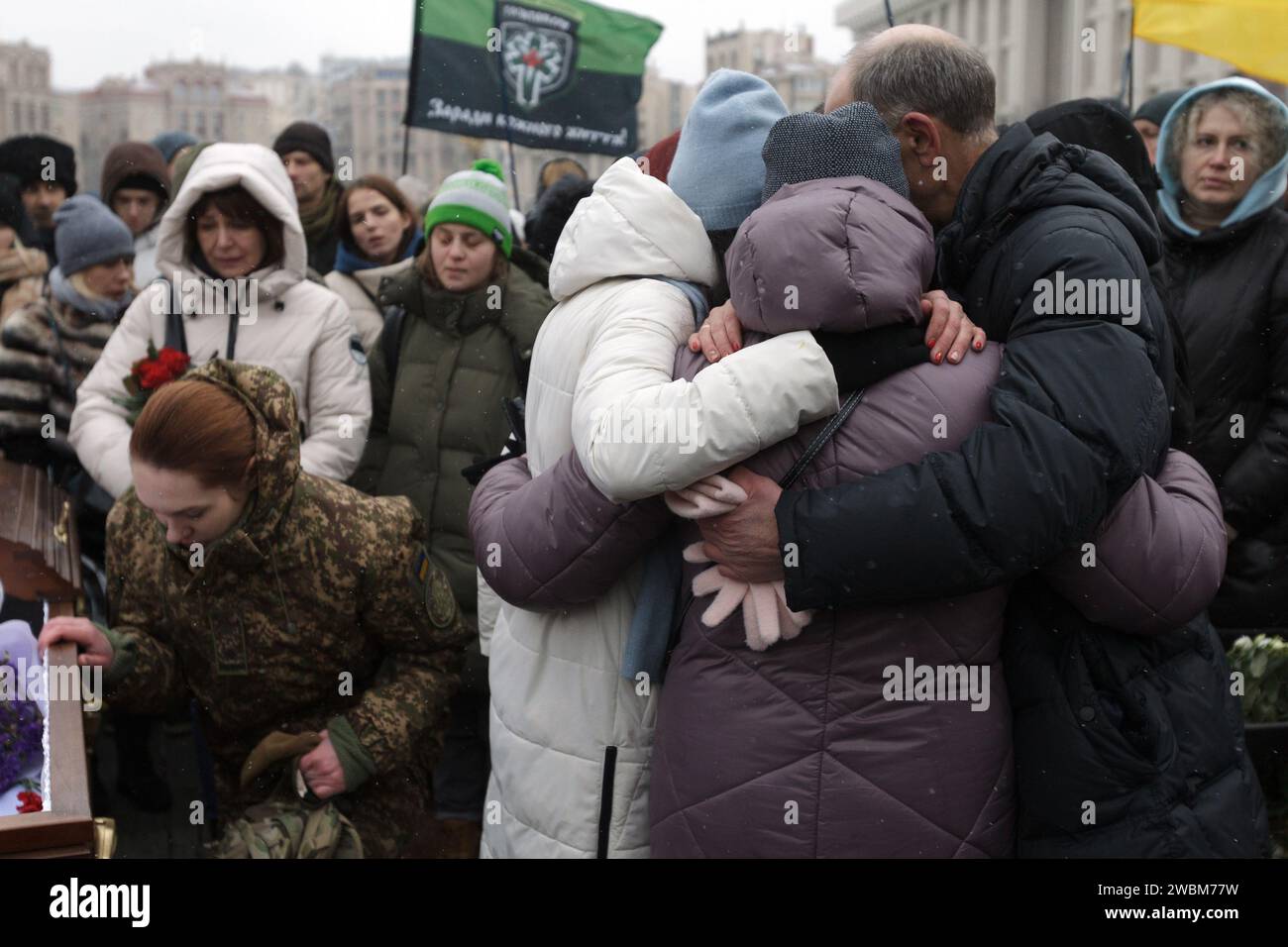 KYIV UKRAINE JANUARY 11 2024 Mourners Pay Their Last Respects To   Kyiv Ukraine January 11 2024 Mourners Pay Their Last Respects To Ukrainian Poet And Serviceman Maksym Kryvtsov Dali Who Died On The Front Line On January 7 2024 In Maidan Nezalezhnosti In Kyiv Capital Of Ukraine 2WBM77W 