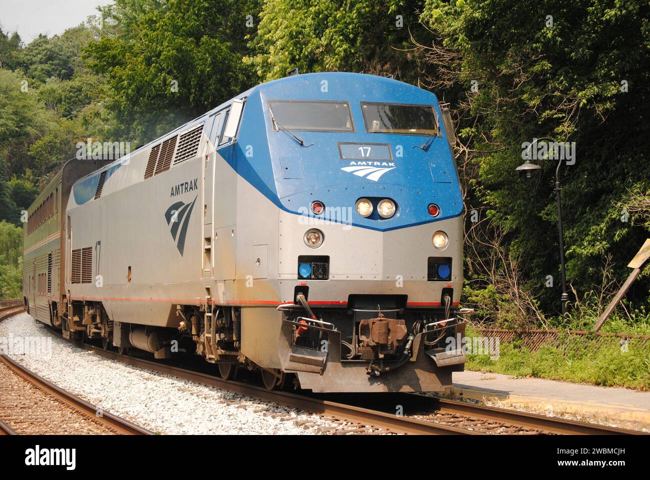 A photo of the Amtrak Capitol Limited stopping at Harpers Ferry, WV on