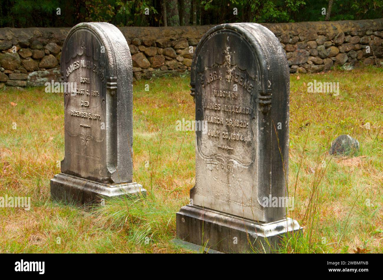 Hazard Cemetery, West Greenwich, Rhode Island Stock Photo Alamy