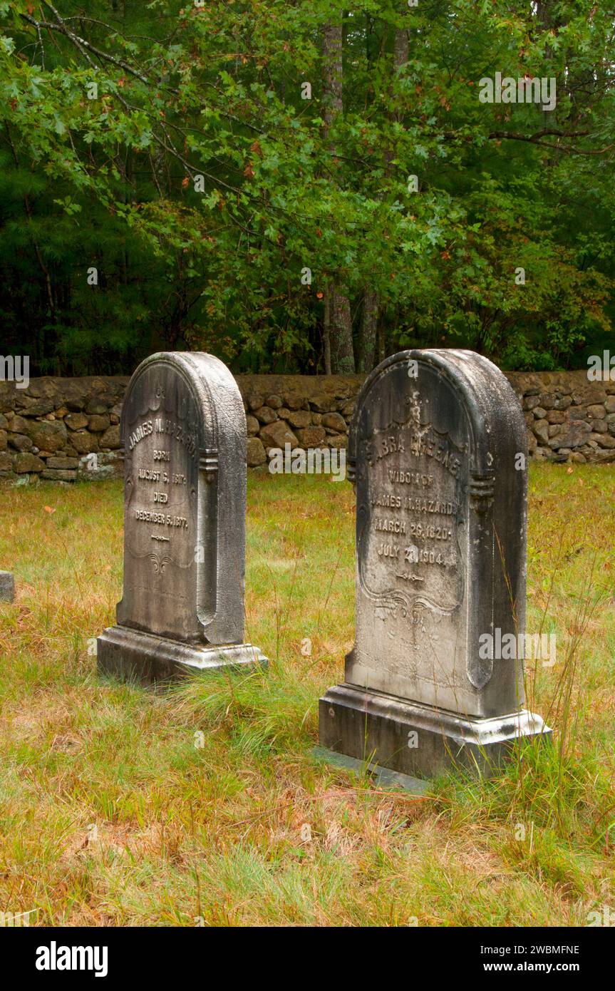 Hazard Cemetery, West Greenwich, Rhode Island Stock Photo Alamy