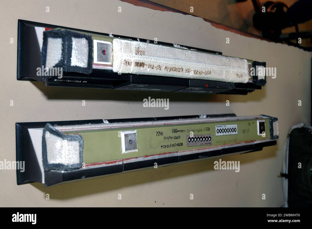 KENNEDY SPACE CENTER, FLA. Old and new carrier panels sit side by