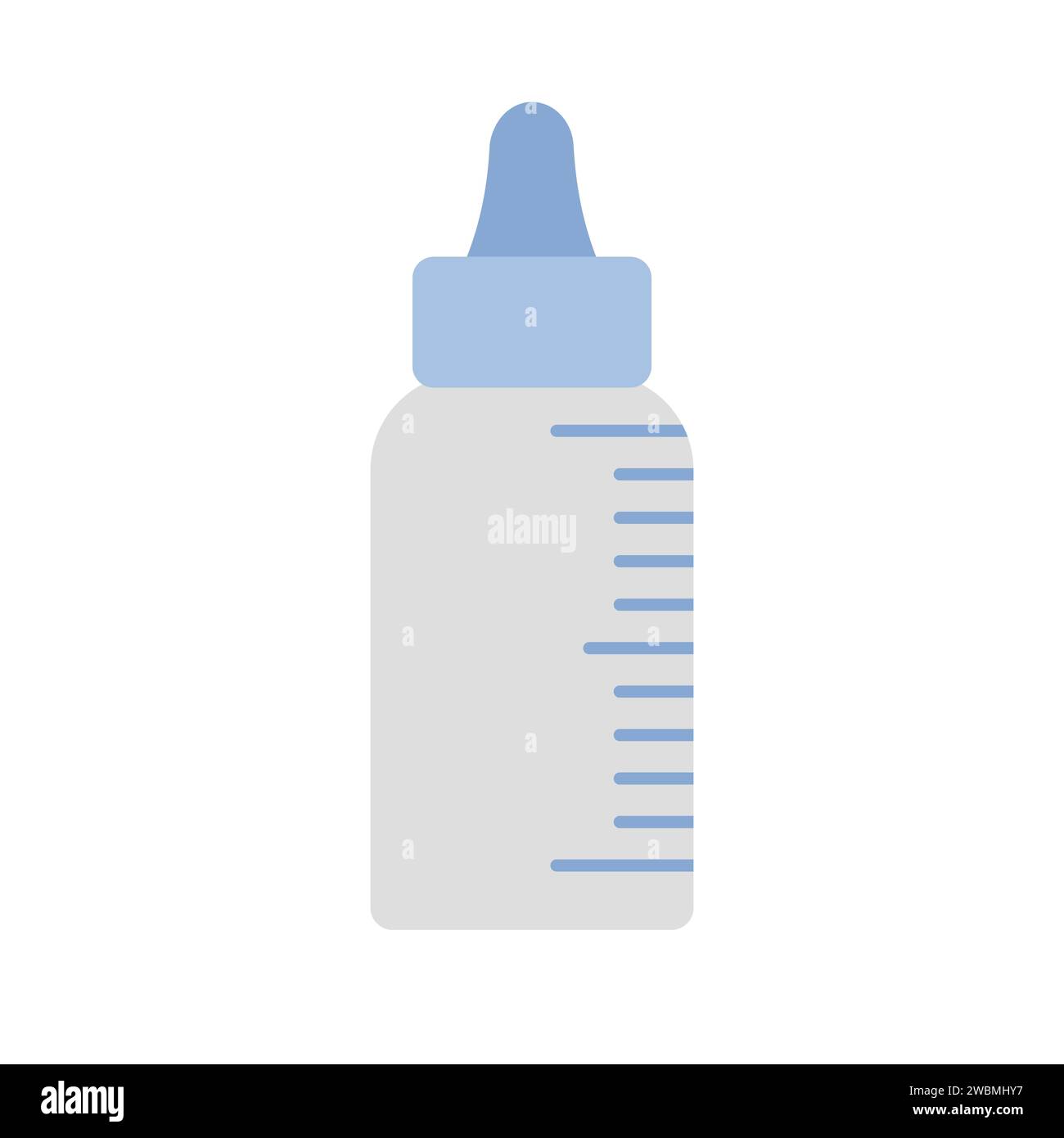 Vector flat baby bottle isolated on white background Stock Vector Image ...