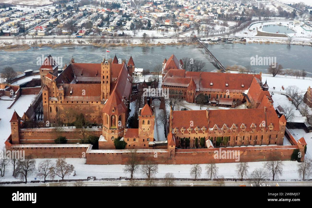 09.01.2024/ Polen Marienburg polnisch Zamek w Malborku ist eine im 13. Jahrhundert erbaute
