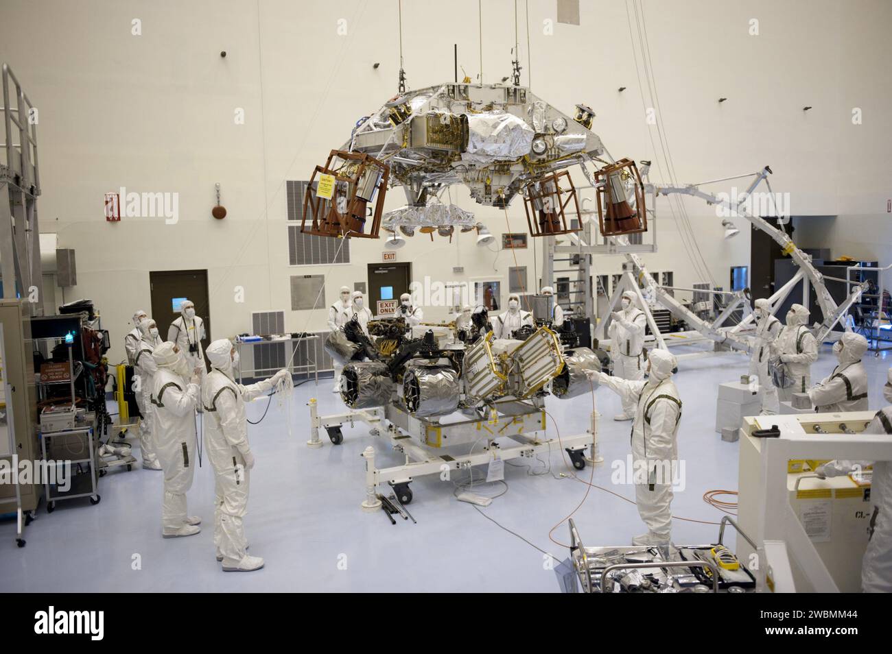 Descent In Rockets NASA technicians at Kennedy Space Center guide a rocket-powered descent ...