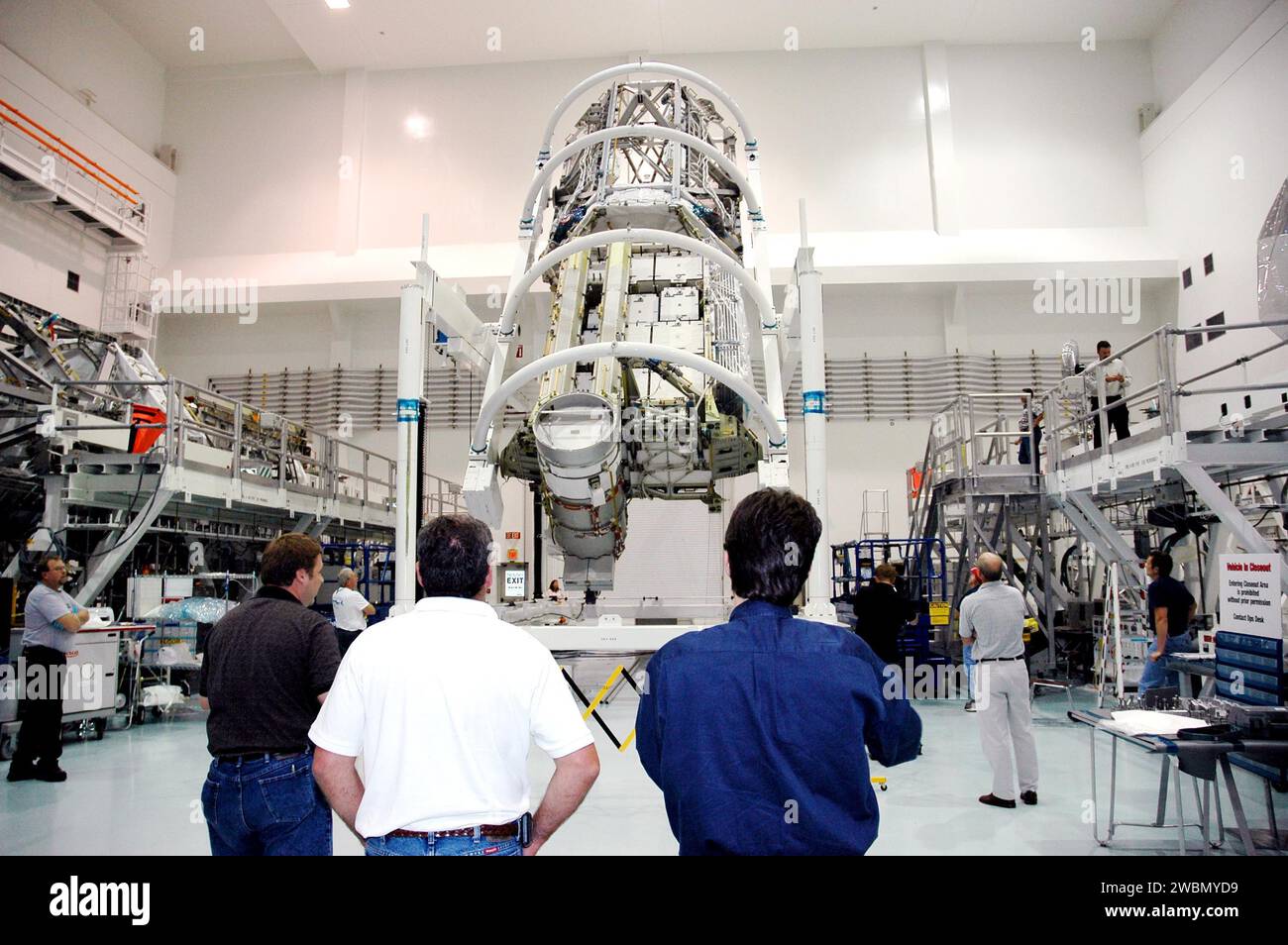 Kennedy space center fla in the space station processing facility at