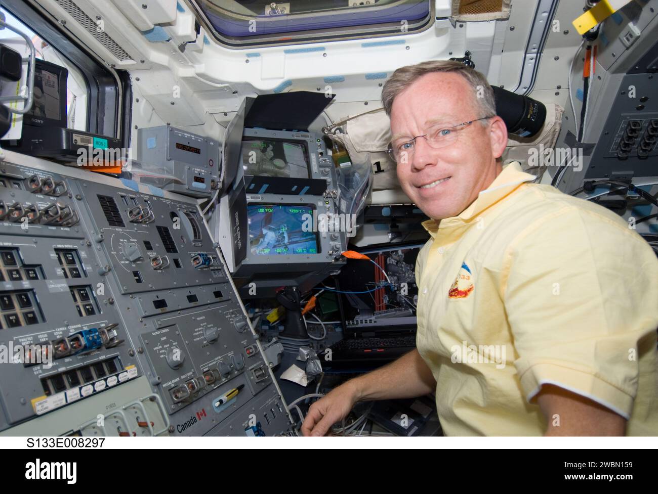 Steve Riley Nasa NASA astronaut Steve Lindsey, commander of STS-133, is aboard the aft ...