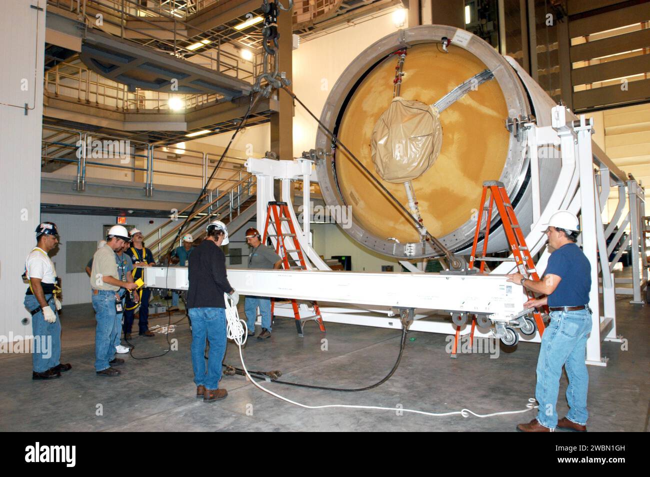 At Boeing’s Delta Operations Center, the Delta IV second stage is ...