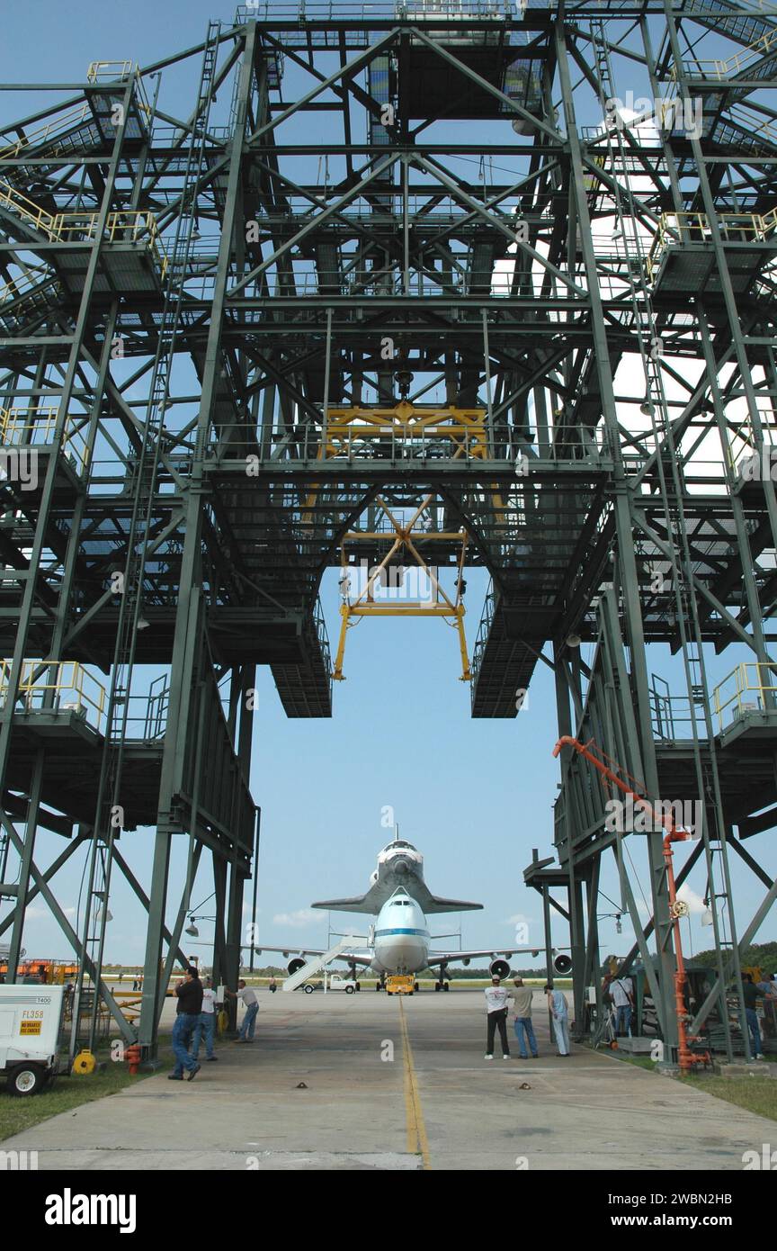 After landing at Edwards Air Force Base, Space Shuttle Discovery was ...