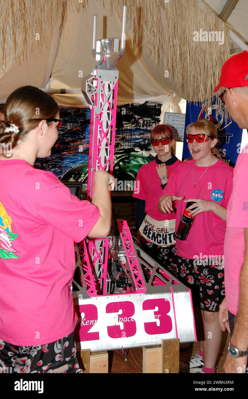KENNEDY SPACE CENTER, FLA. Members of the Space Coast FIRST Robotics