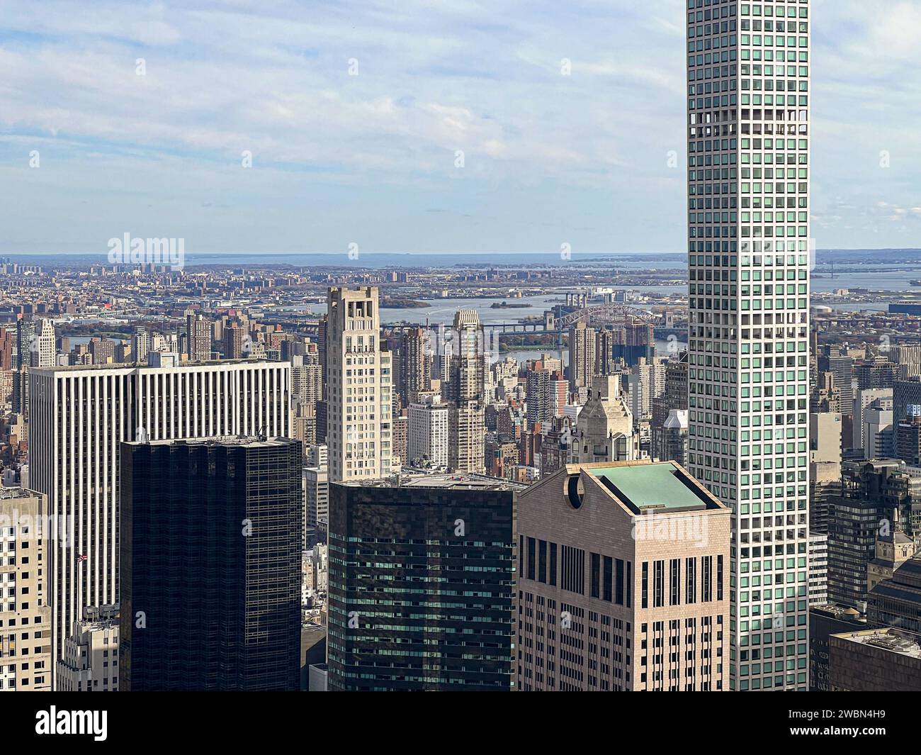 Aerial view of New York from Top of the Rock Stock Photo - Alamy