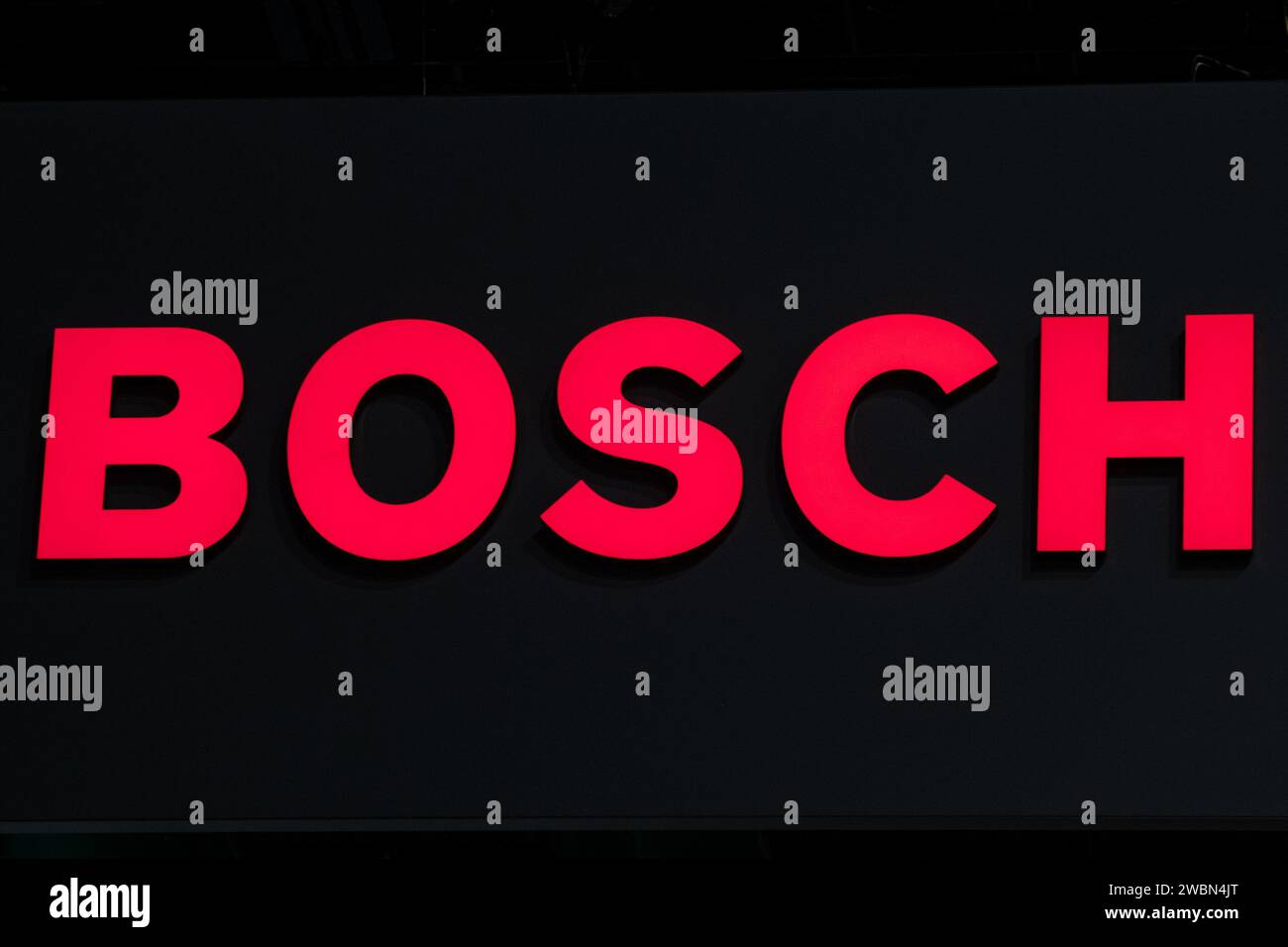 Las Vegs, NV, USA. 11th Jan, 2024. Bosch logo at the Las Vegas ...