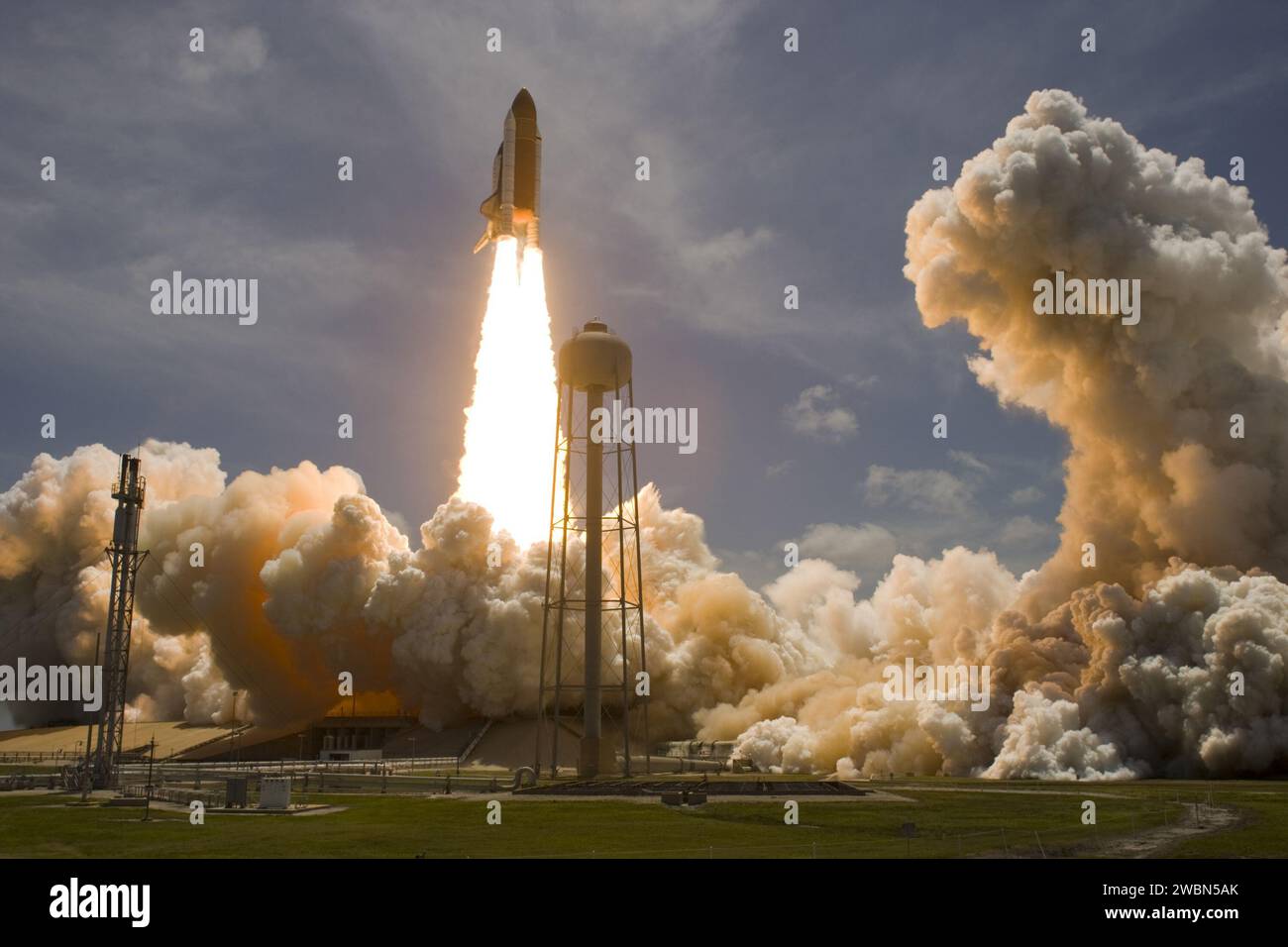 Space shuttle Atlantis launched from Launch Pad 39A at NASA Kennedy ...