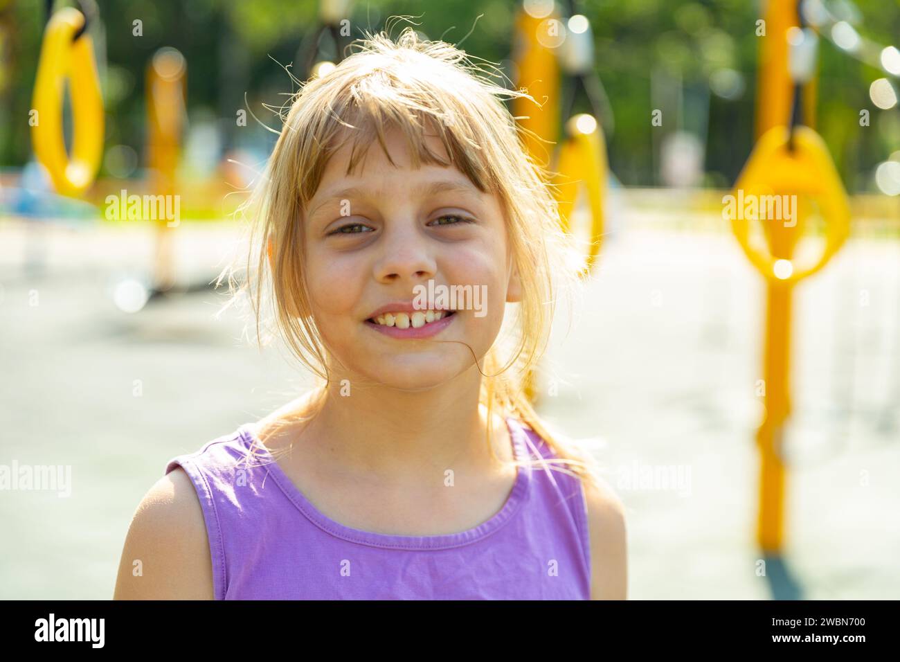 Nine year old girl walking hi-res stock photography and images - Alamy