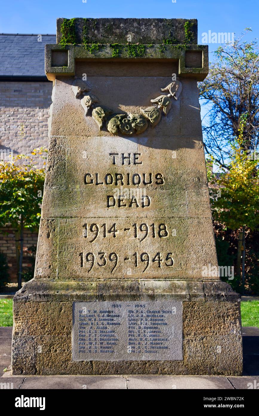 War Memorial in St Neots, Cambridgeshire Stock Photo