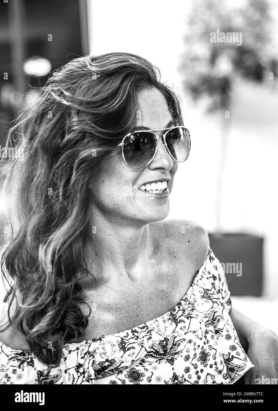 Attractive European brunette female Stock Photo