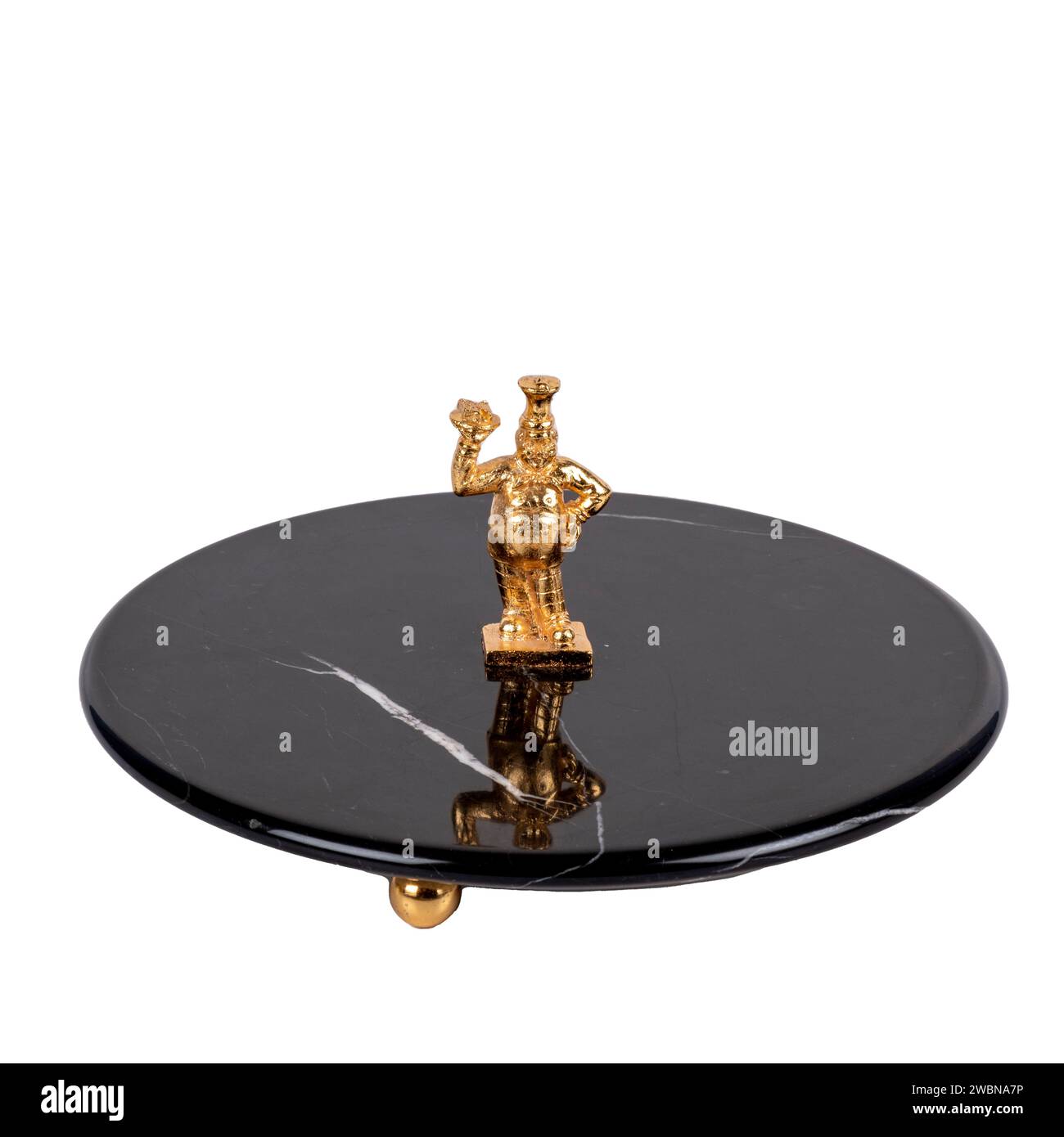 luxury home service tray decorative object isolated on white Stock