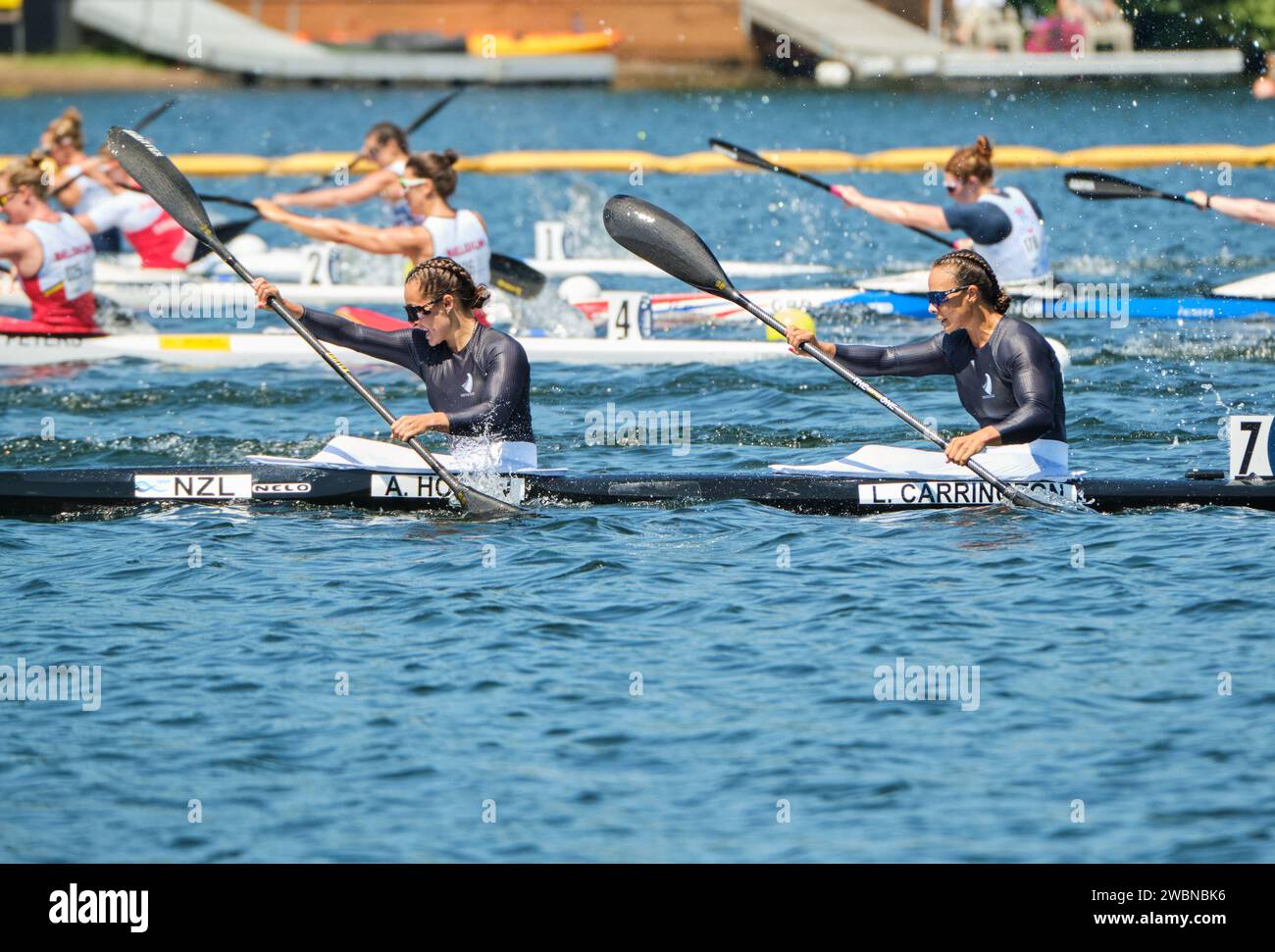 Dartmouth, Canada. August 6th, 2022. Alicia Hoskin and Lisa Carrington from New Zealand in