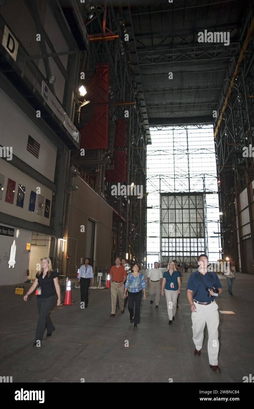 CAPE CANAVERAL, Fla. -- At NASA's Kennedy Space Center in Florida, the Class of 2009 Astronaut Candidates, also called ASCANs, tour the Vehicle Assembly Building. The new astronaut candidates for NASA are Serena M. Aunon, Jeanette J. Epps, Air Force Maj. Jack D. Fischer, Air Force Lt. Col. Michael S. Hopkins, Kjell N. Lindgren, Kathleen 'Kate' Rubins, Navy Cmdr. Scott D. Tingle, Army Lt. Col. Mark T. Vande, and Navy Lt. Cmdr. Gregory R. 'Reid' Wiseman. The new astronaut candidates for the Japan Aerospace Exploration Agency, or JAXA, are Norishige Kanai, Takuya Onishi and Kimiya Yui. The new as Stock Photo