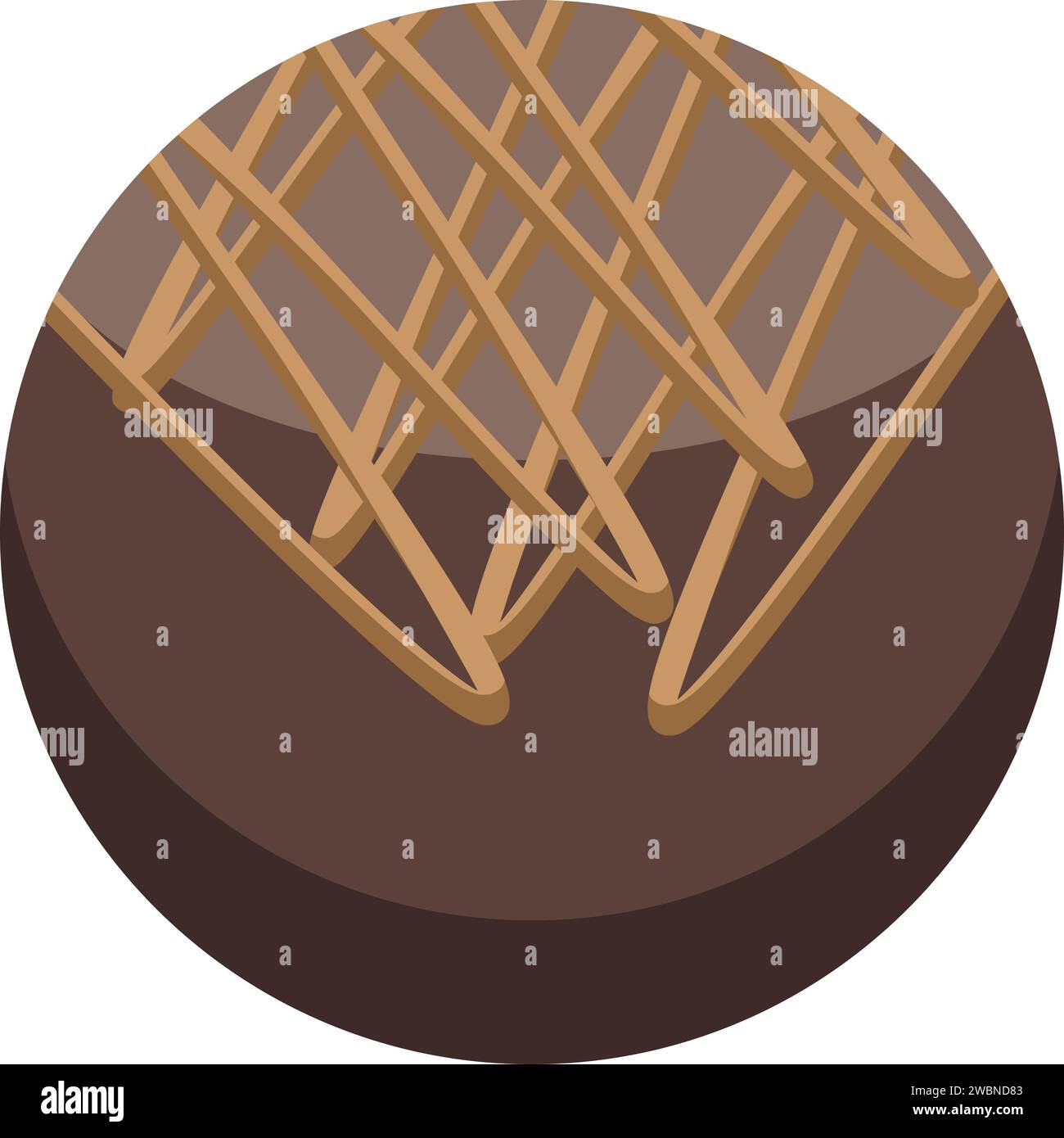 Cocoa ball icon isometric vector. Sugary cake candy. Bakery choco Stock Vector