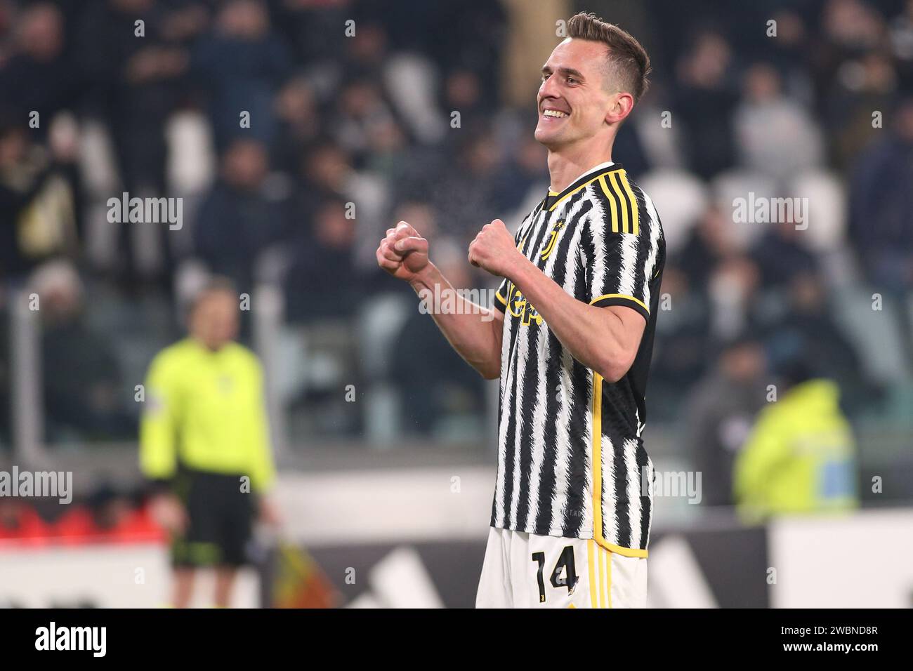 Turin, Italy. 11 January 2024. Arkadiusz Milik of Juventus FC