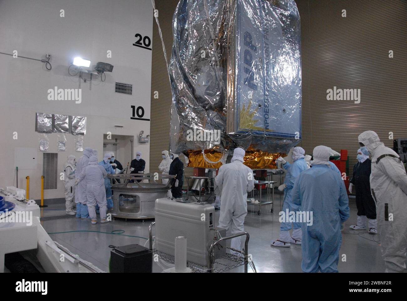 In A Clean Room Inside The Astrotech Payload Processing Facility At 