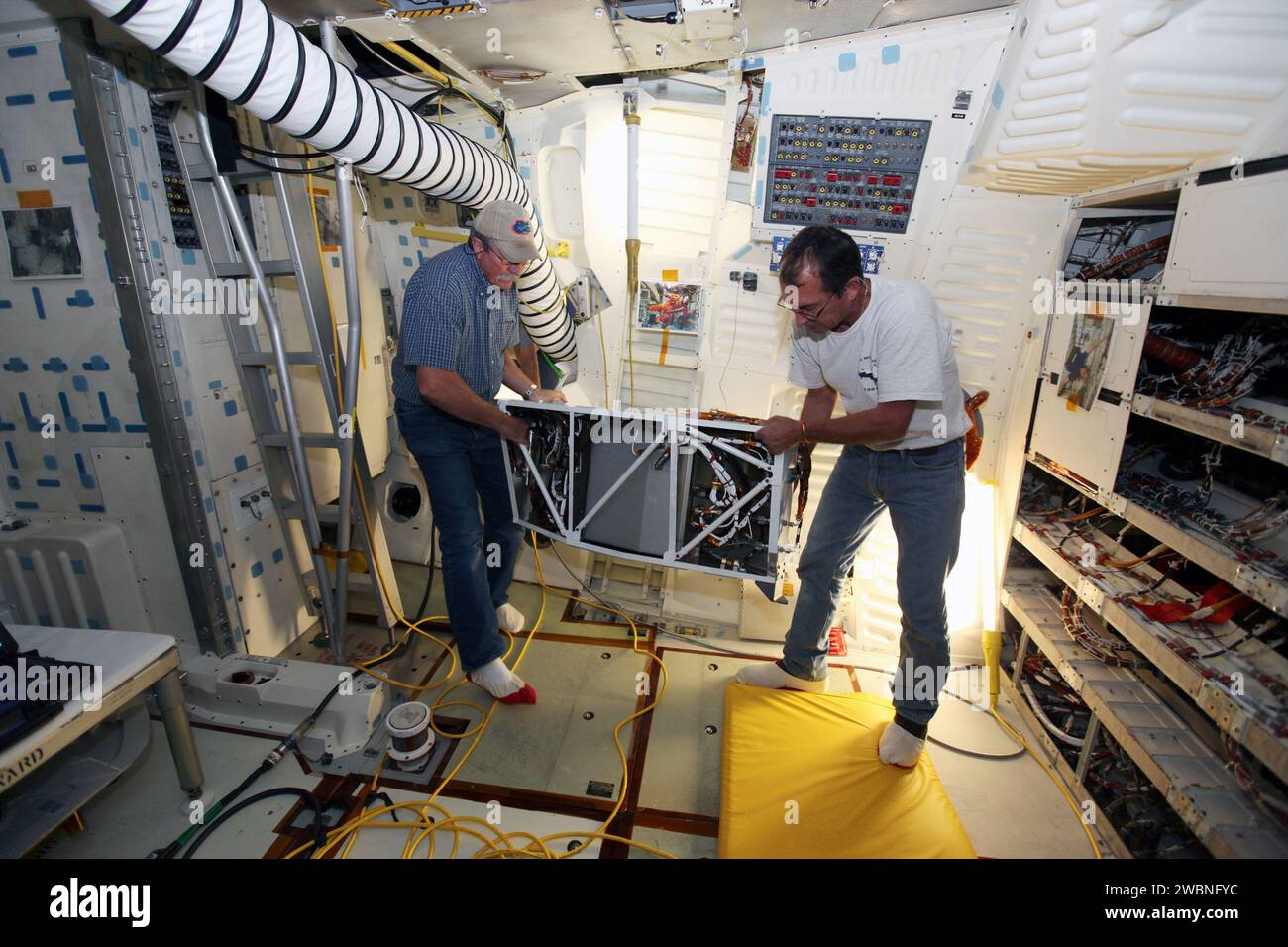 T&R Discovery, Galley is Reinstalled Stock Photo