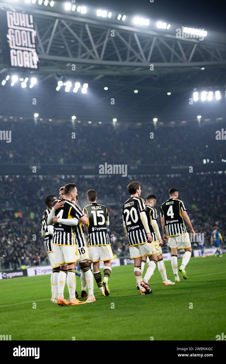 Turin, Italy. 11 January 2024. Arkadiusz Milik of Juventus FC