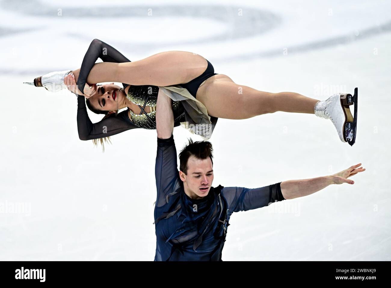 Maria PAVLOVA & Alexei SVIATCHENKO (HUN), during Pairs Free Skating, at
