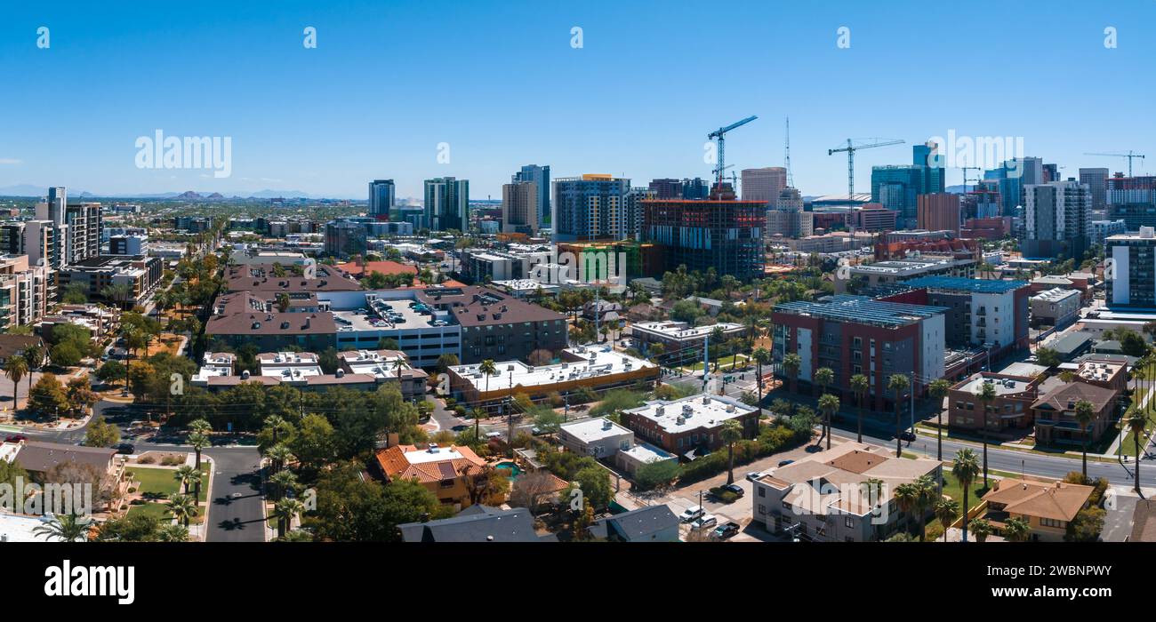 Phoenix city downtown skyline cityscape of Arizona in USA Stock Photo ...