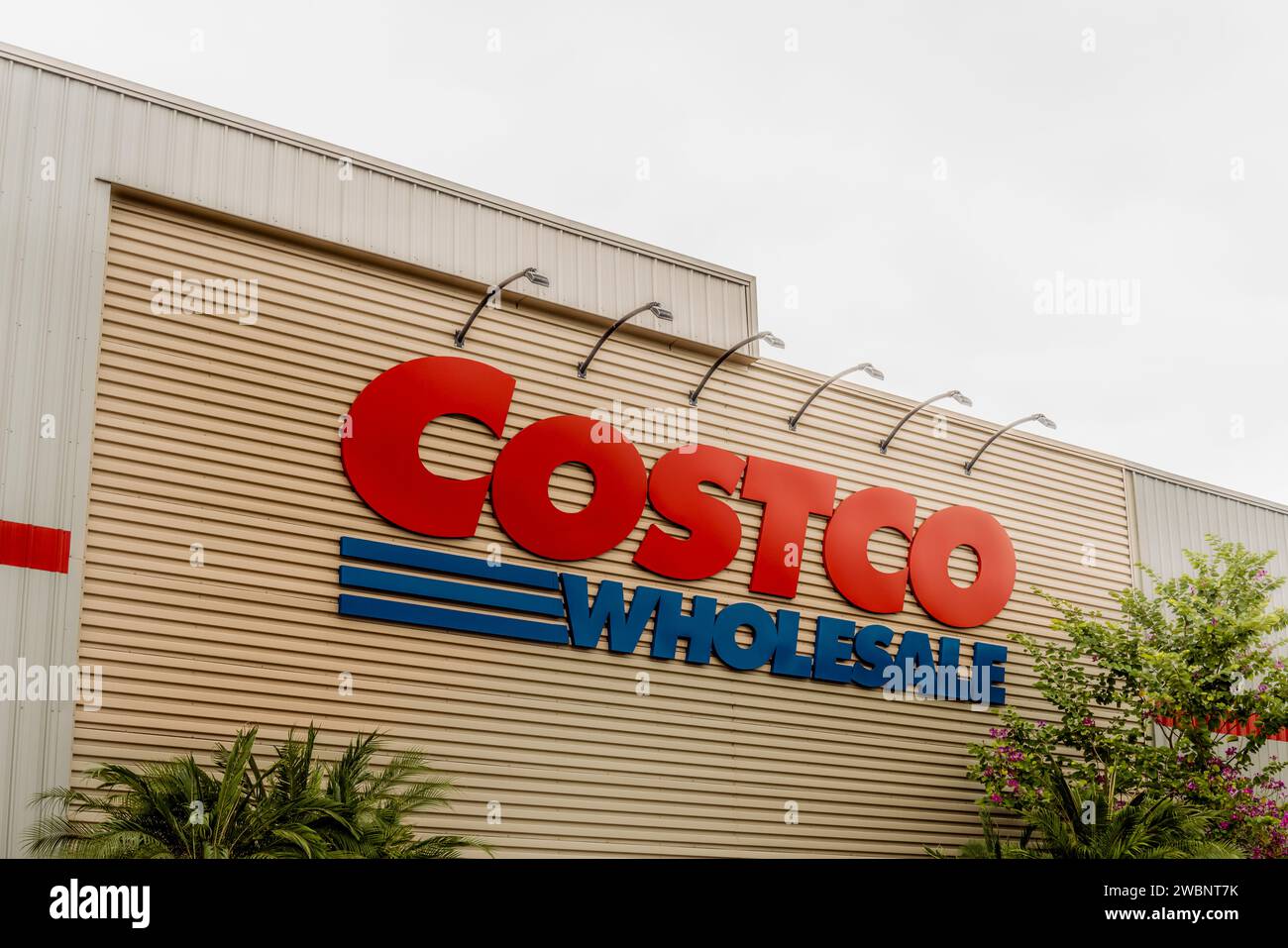 Costco Wholesale gas station in Puerto Vallarta Mexico Stock Photo
