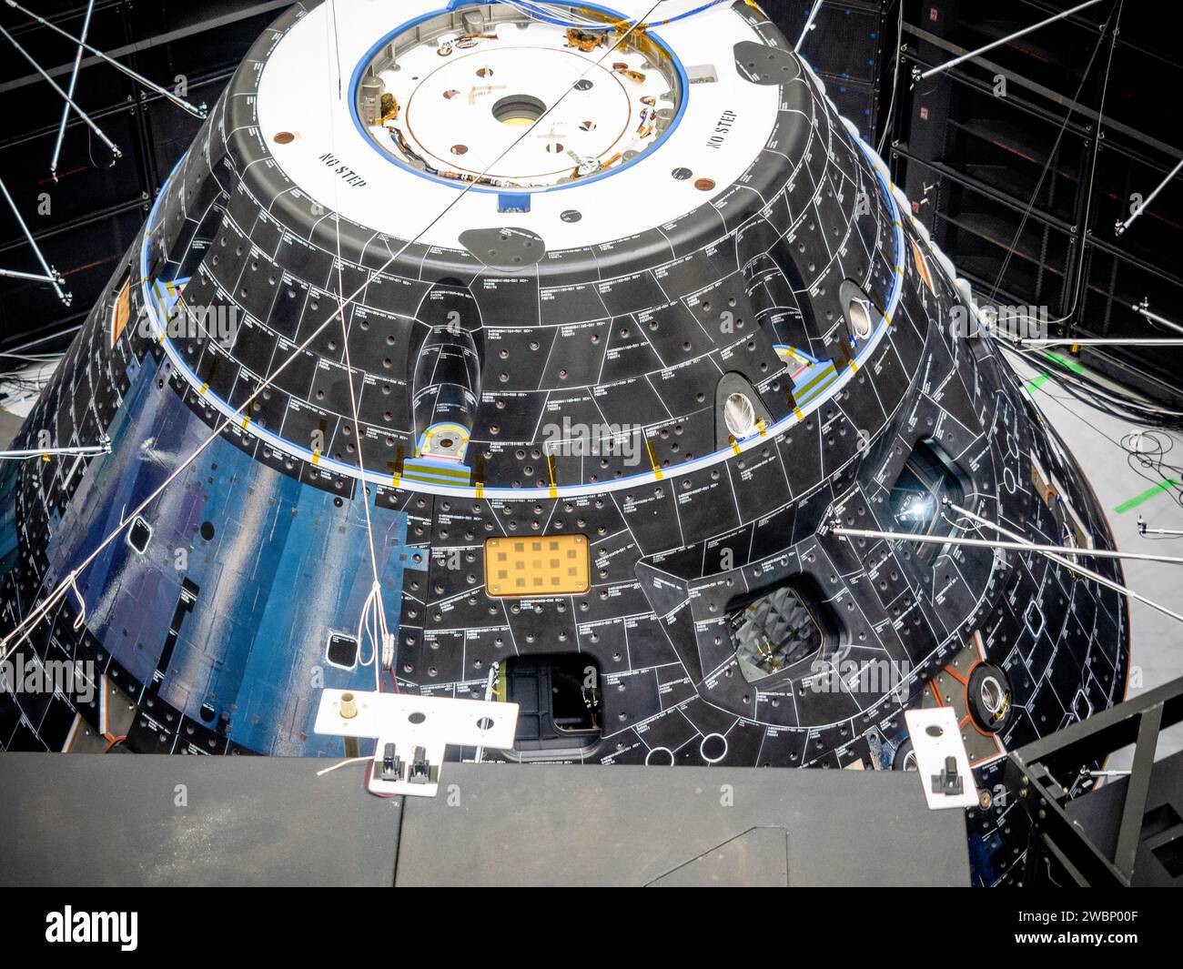 The Orion crew module for Artemis I, shown here on May 2, 2019 ...