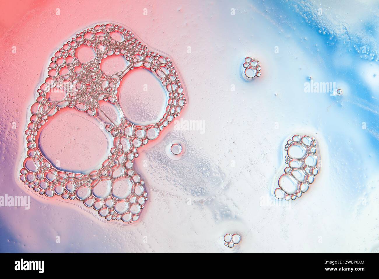 Multicolored blurry pattern from water color bubbles. Background design Stock Photo