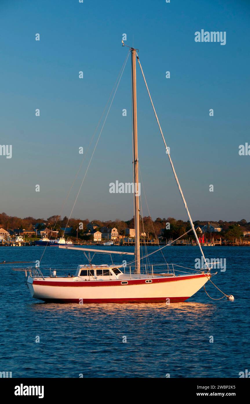 Sailboat, Point Judith, Rhode Island Stock Photo Alamy