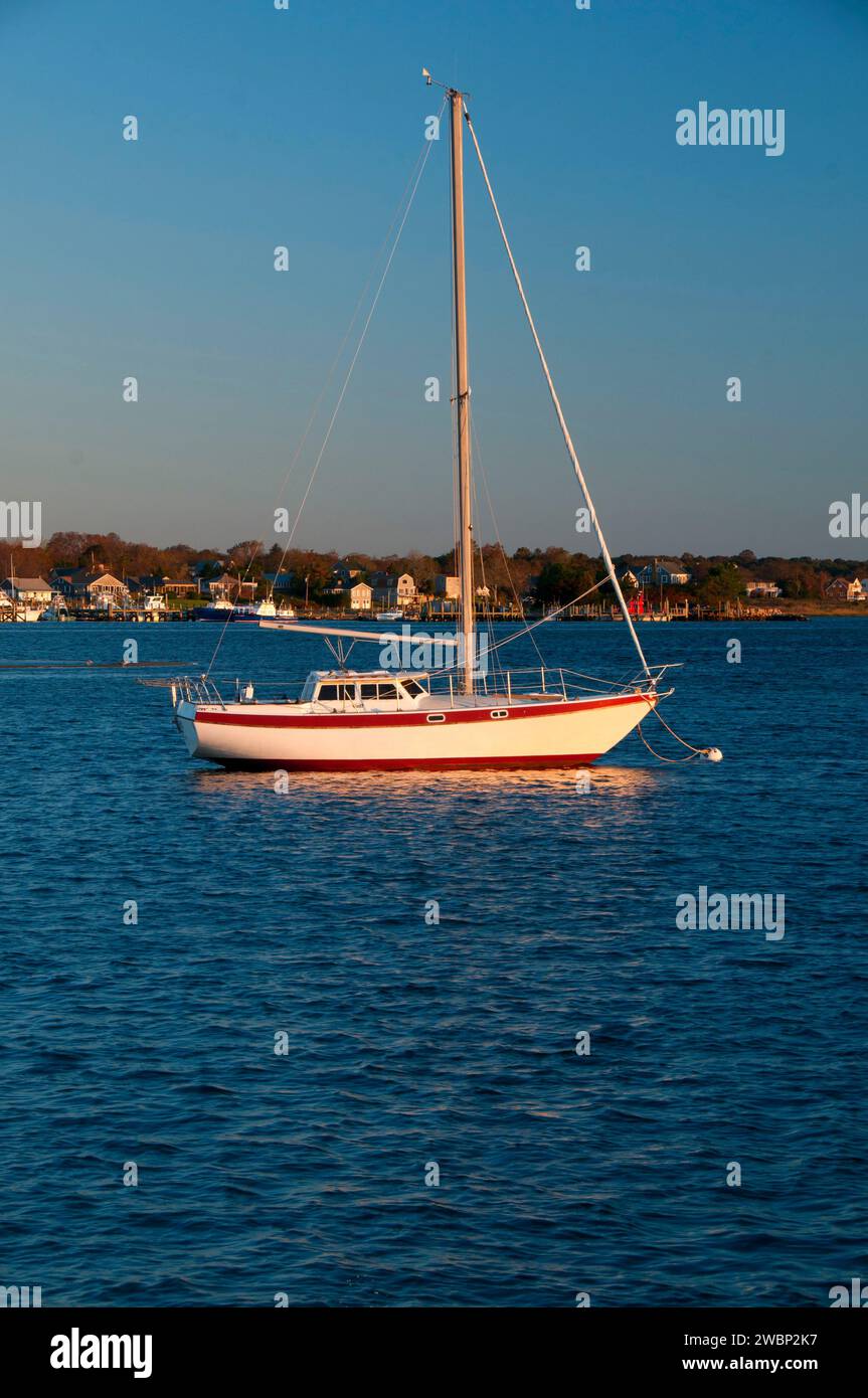 Sailboat, Point Judith, Rhode Island Stock Photo Alamy