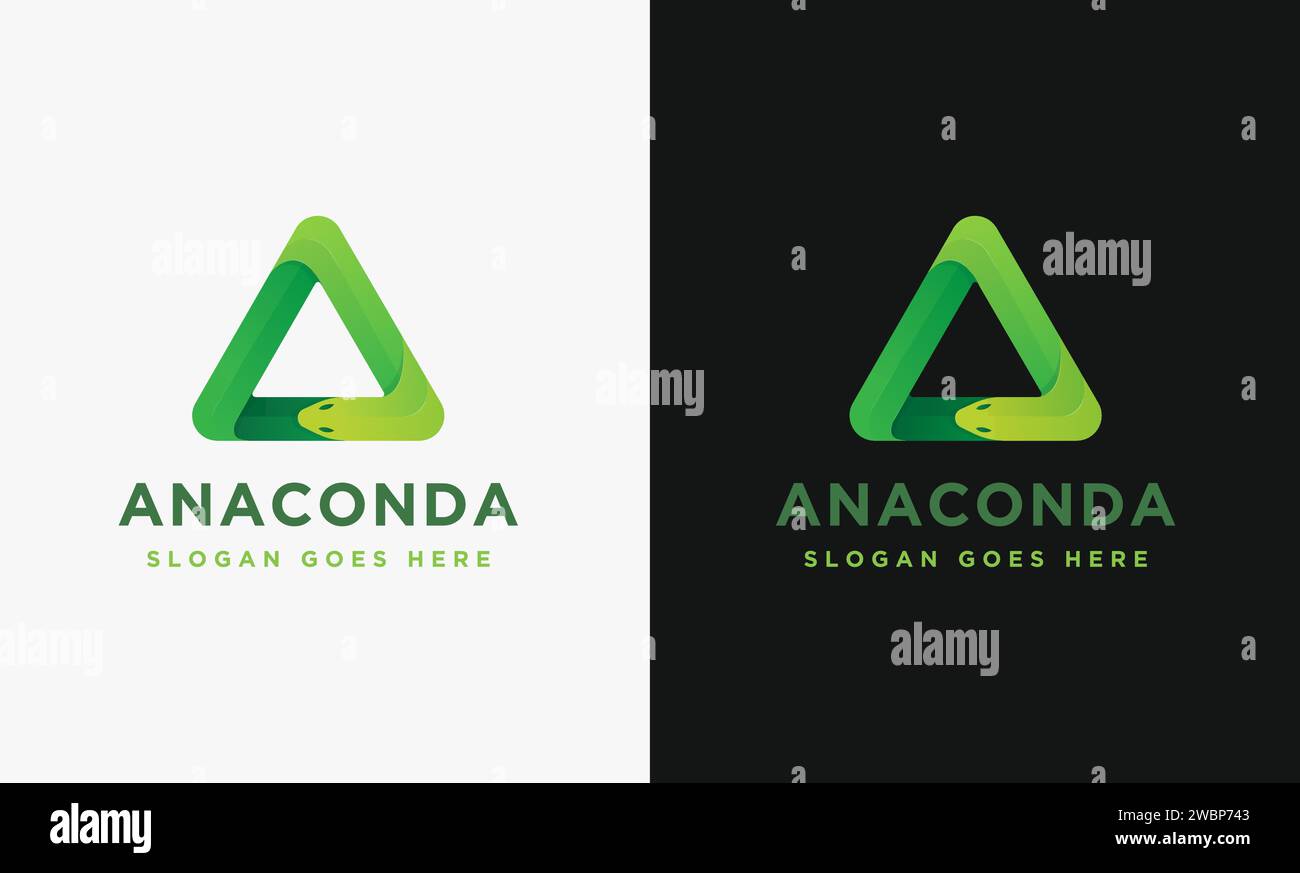 Geometric anaconda logo icon vector on white background Stock Vector ...