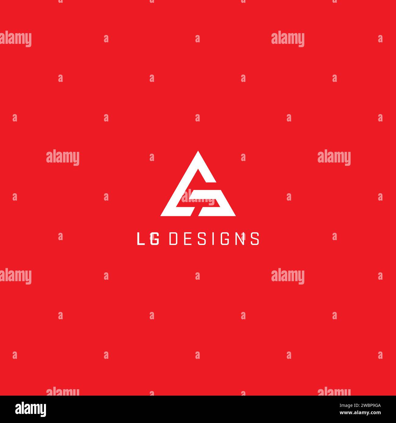LG Triangle Logo Design Simple. LG Icon Stock Vector