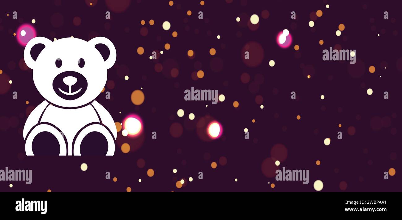 Happy Teddy Day Stylish Text illustration Design Stock Vector