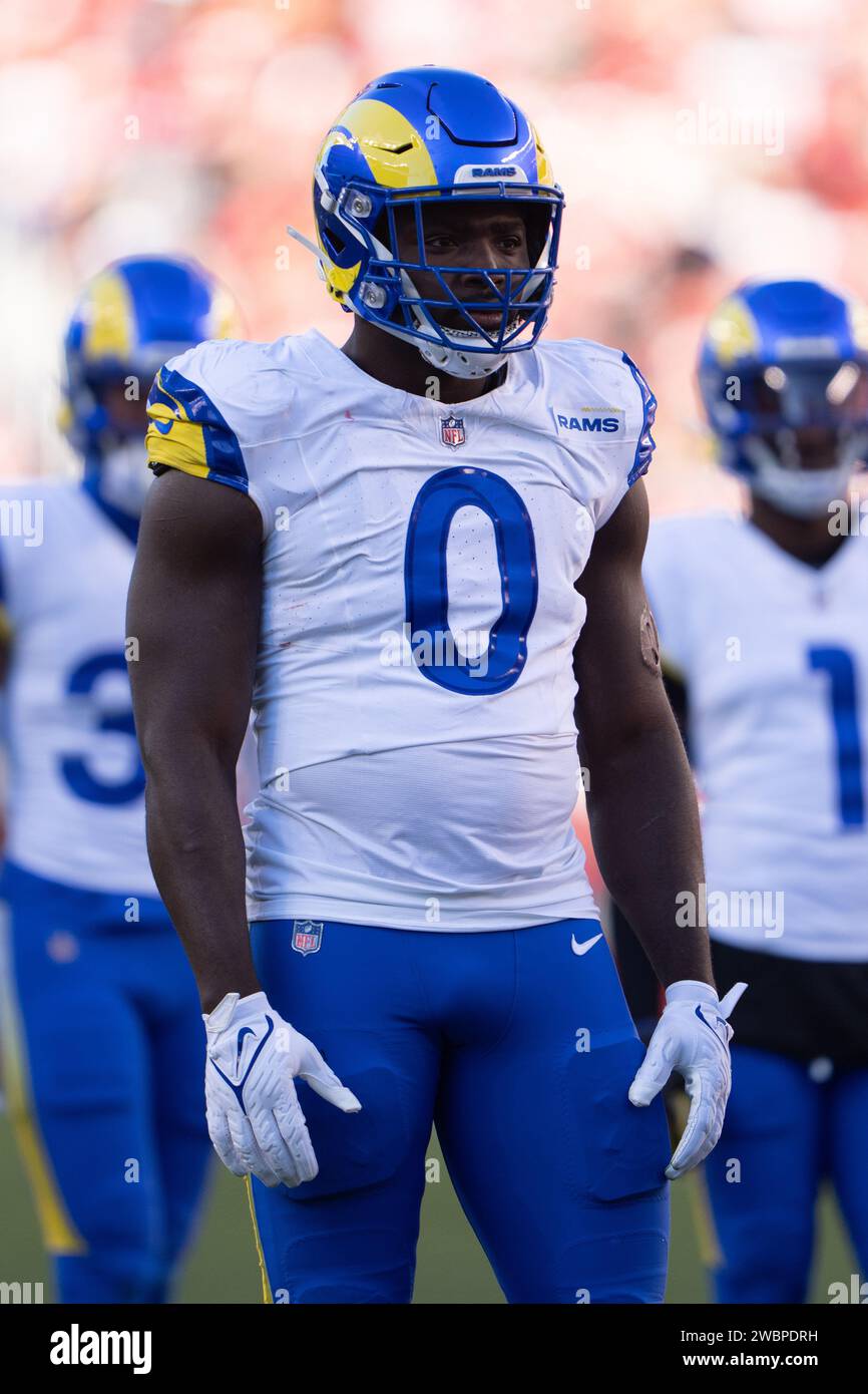 Jan 7, 2024; Santa Clara, California, USA; Los Angeles Rams linebacker ...