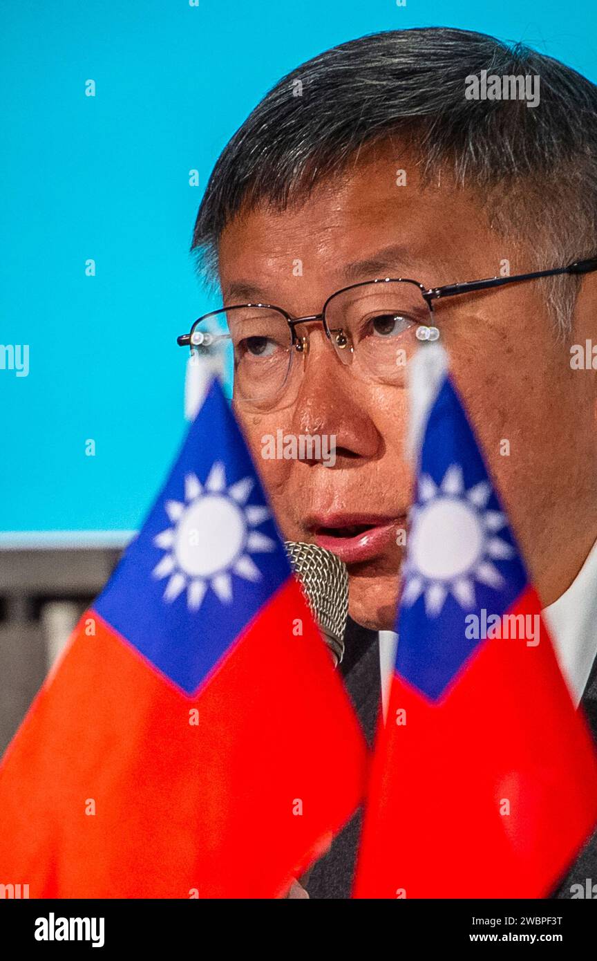 Taipei. 12th Jan, 2024. Taiwan People's Party (TPP) presidential