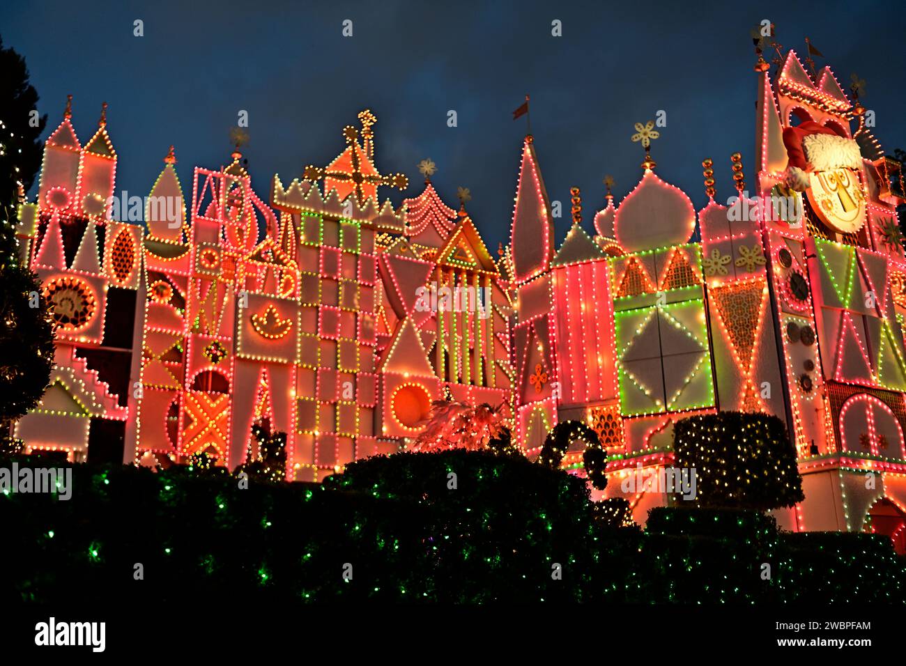 Disneyland - It's a Small World Christmas Lighting Stock Photo