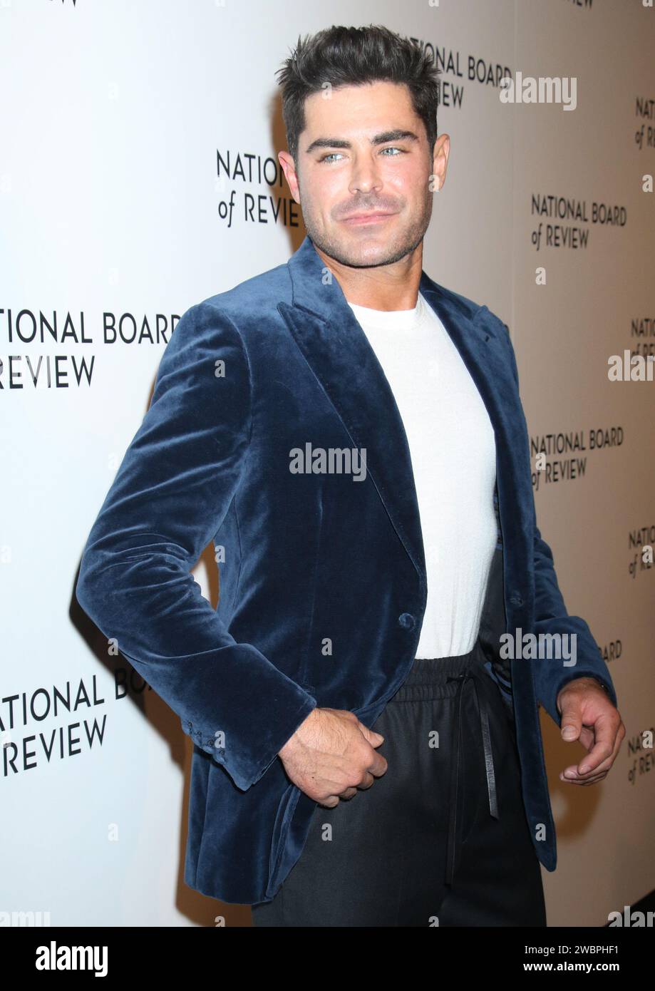 New York, NY, USA. 11th Jan, 2024. Zac Efron at the National Board of