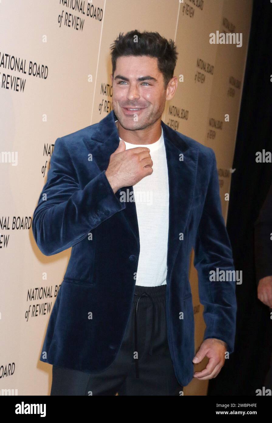 New York, NY, USA. 11th Jan, 2024. Zac Efron at the National Board of