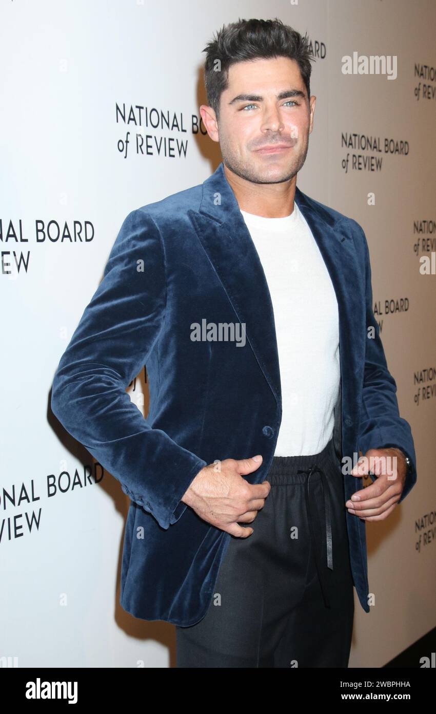New York, NY, USA. 11th Jan, 2024. Zac Efron at the National Board of