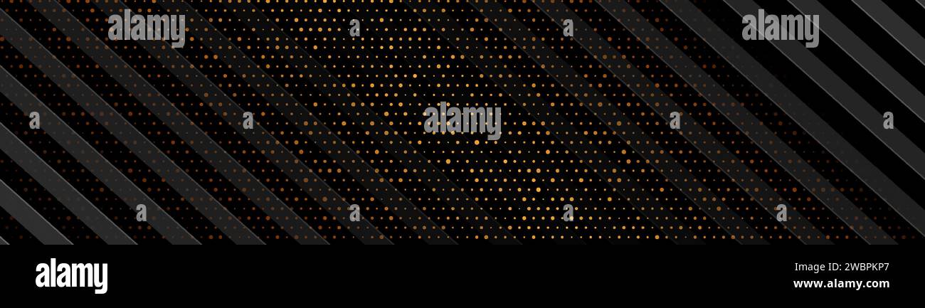 Black and luxury golden abstract background with shiny dots. Vector ...