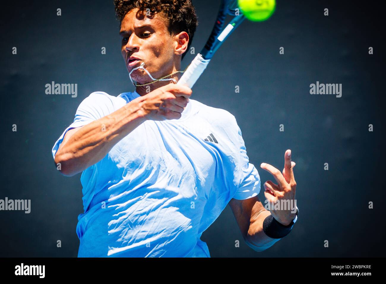 Melbourne, Australia. 12th Jan, 2024. Canadian Gabriel Diallo pictured