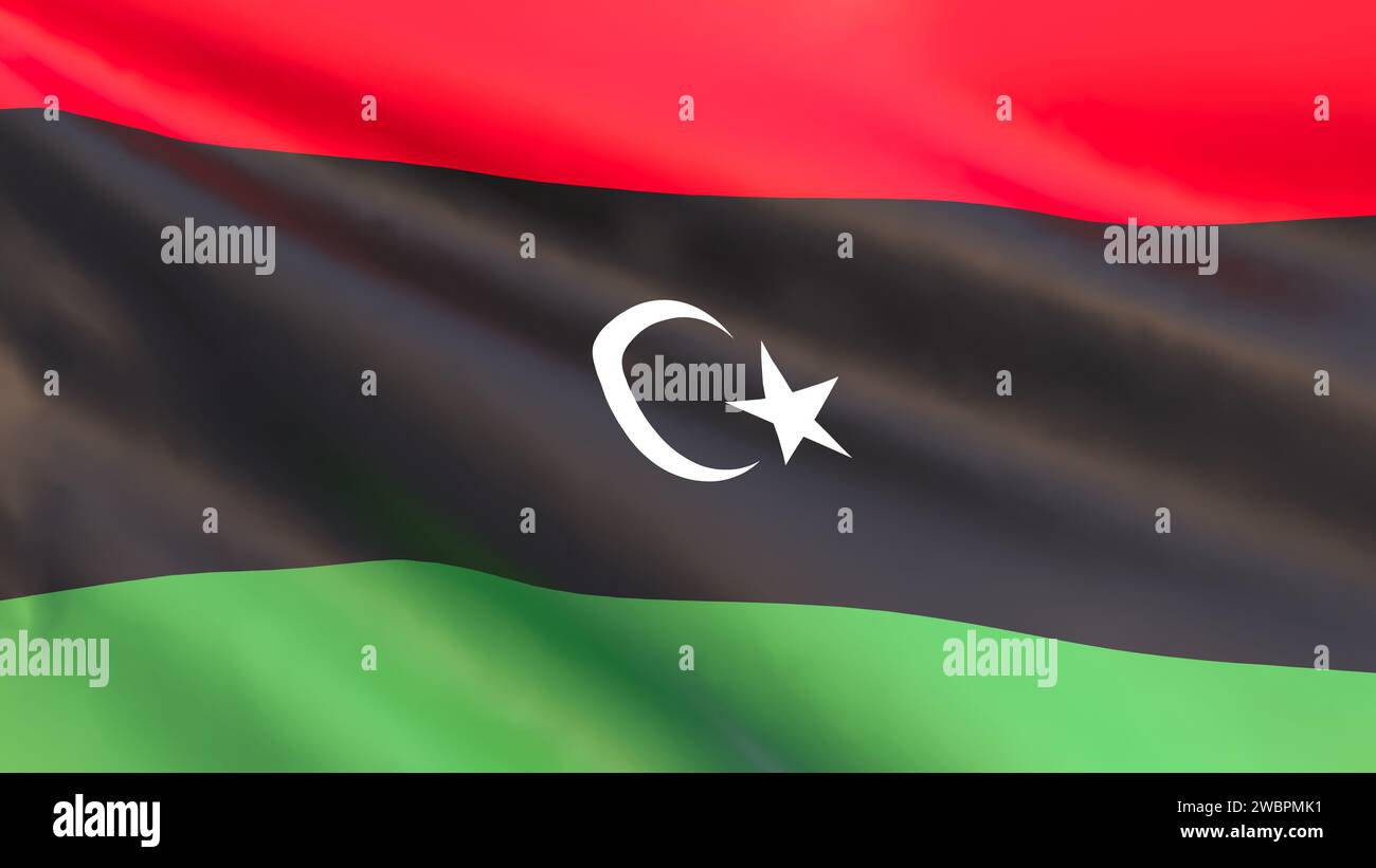 Libya flag pole hi-res stock photography and images - Alamy