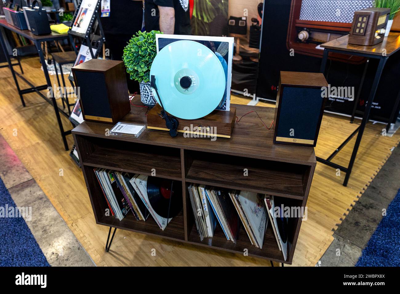 Las Vegas, USA. 10th Jan, 2024. A prototype record player by Fuse Audio