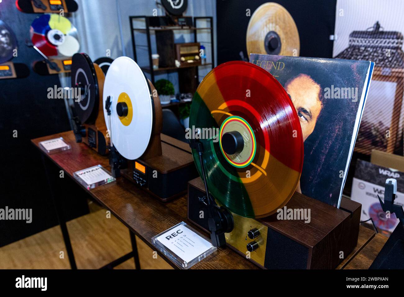 Las Vegas, USA. 10th Jan, 2024. The REC record player by Fuse Audio is on display during CES