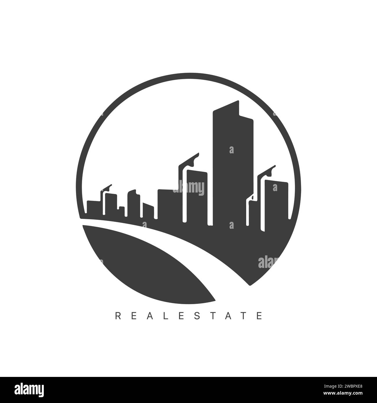 real-estate-logo-design-with-line-art-style-city-building-vector