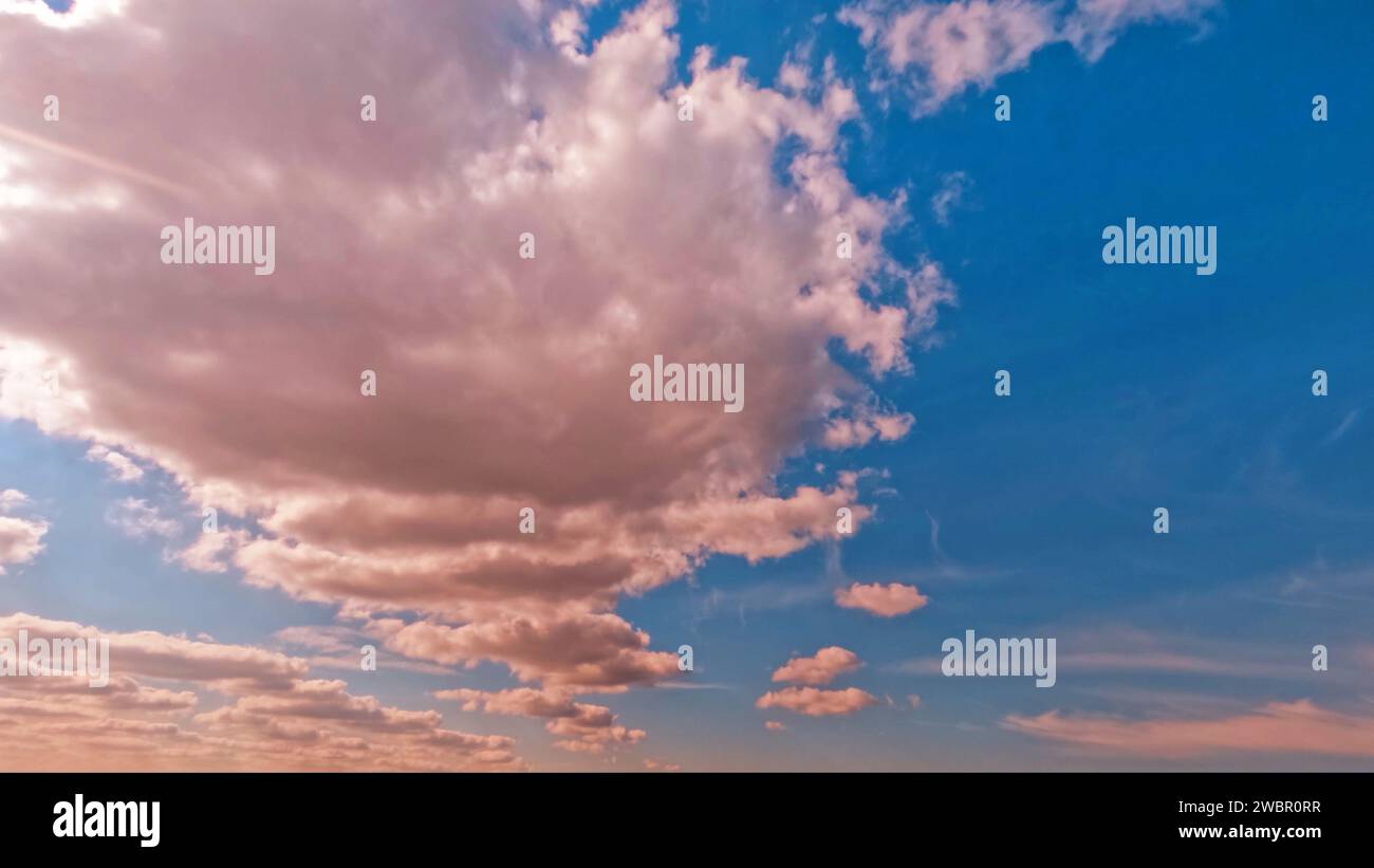 cute sunset golden clouds on the sky bg - photo of nature Stock Photo ...